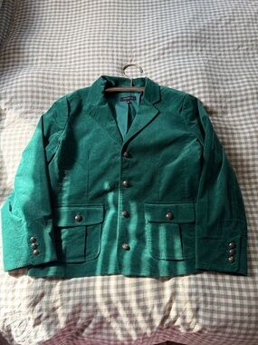 Talbots Emerald Green Velveteen Blazer